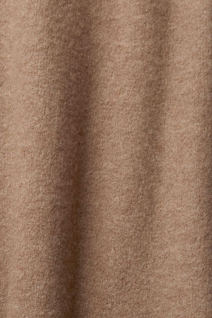 Wool blend turtleneck dress, TAUPE, detail image number 1
