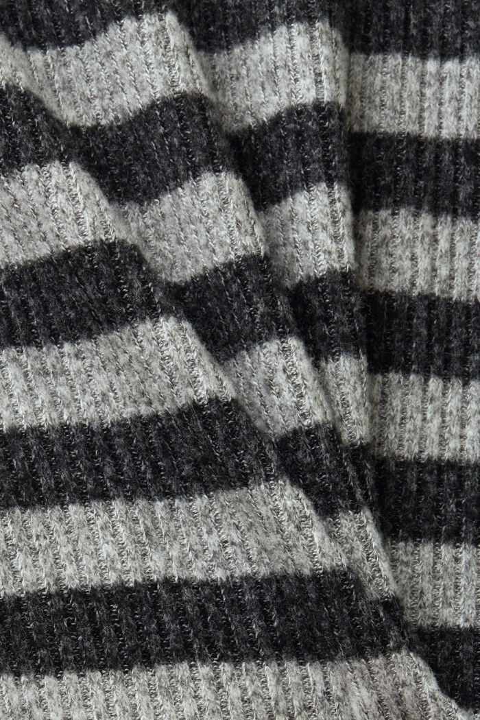 Striped Sweater, BLACK, detail image number 5
