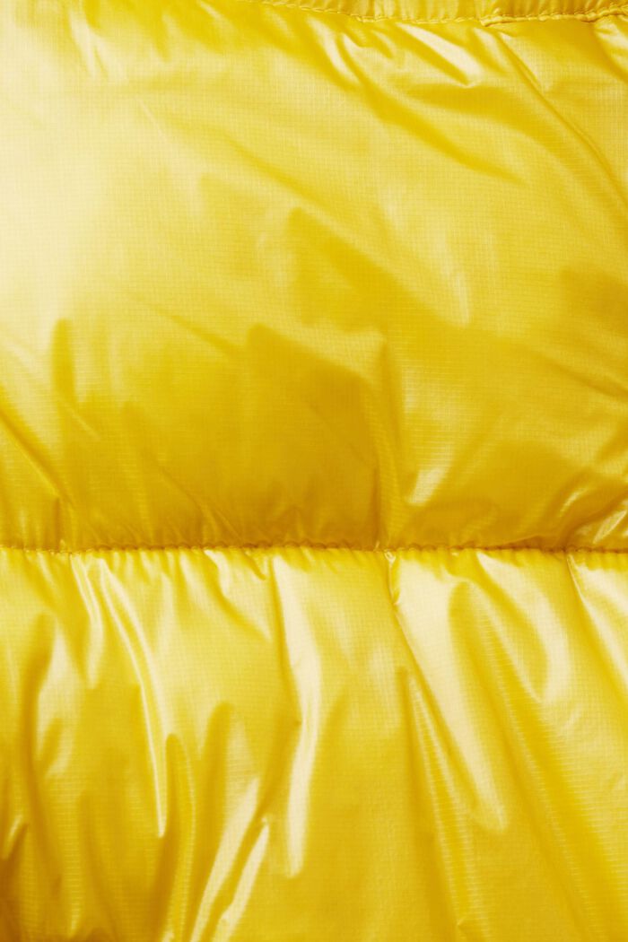 Glossy puffer jacket, PASTEL YELLOW, detail image number 4
