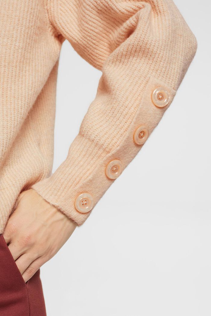 Cable knit jumper with wool, ICE, detail image number 2