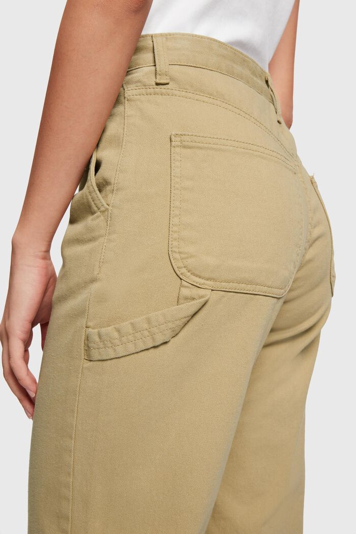 High-rise cargo trousers, Women, BEIGE, detail image number 0