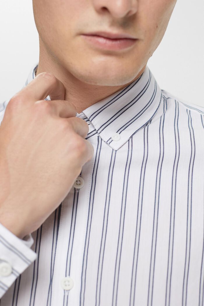 Striped button down shirt, WHITE, detail image number 2