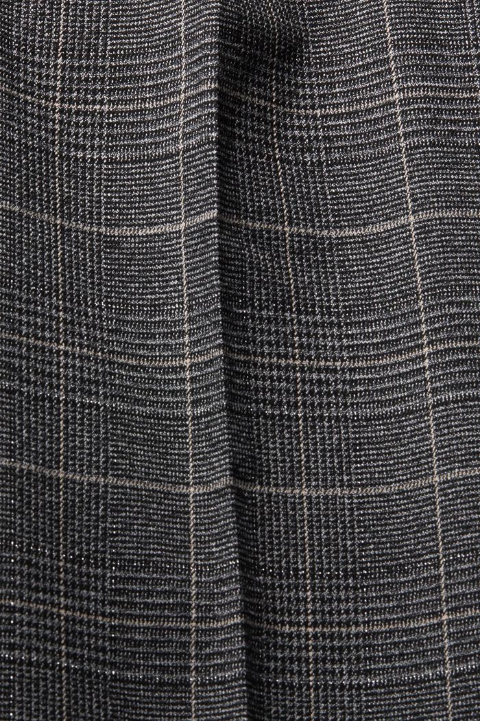Checked high-rise trousers, GUN METAL, detail image number 1