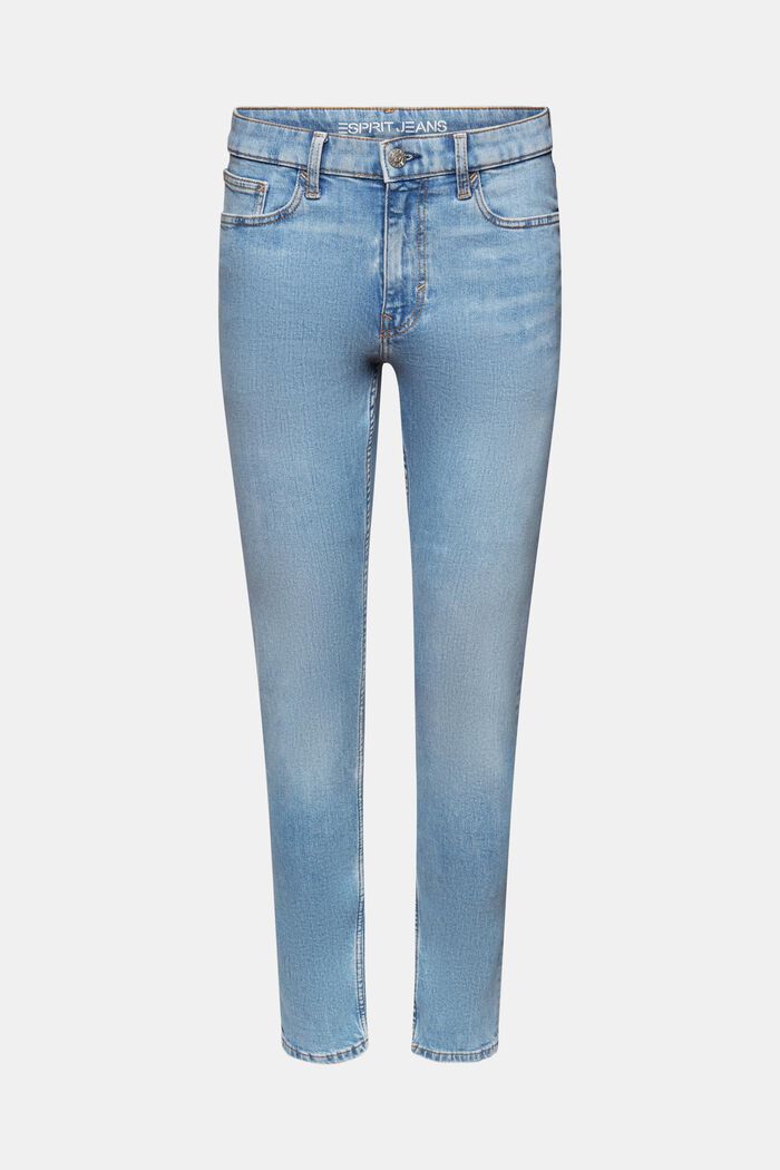Mid-Rise Slim Tapered Jeans, BLUE LIGHT WASHED, detail image number 6