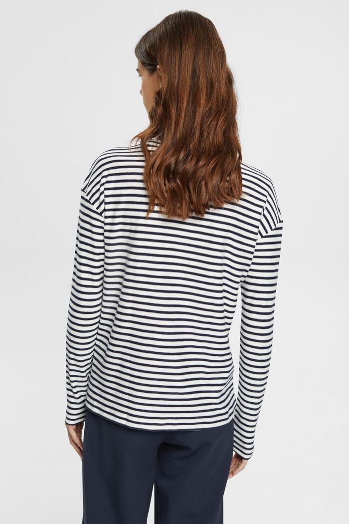 Striped long sleeve, 100% cotton, OFF WHITE, detail image number 3