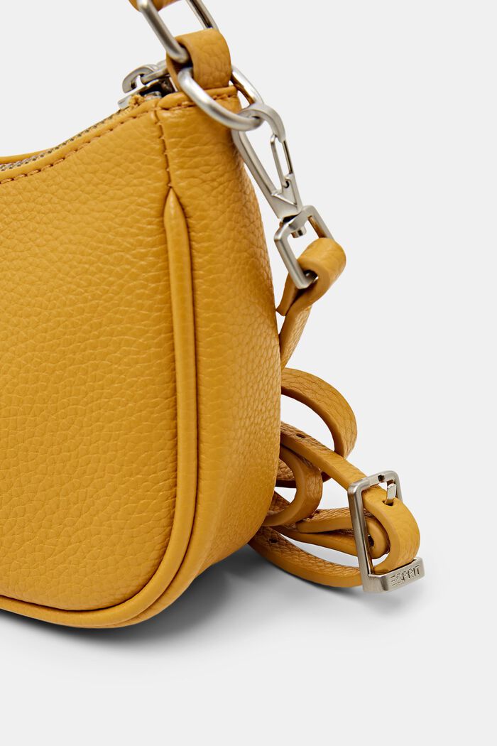 Mini Faux Leather Shoulder Bag, AMBER YELLOW, detail image number 1