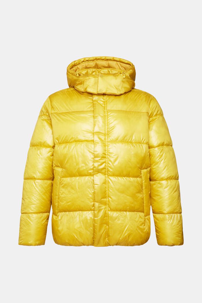 Glossy puffer jacket, PASTEL YELLOW, detail image number 5