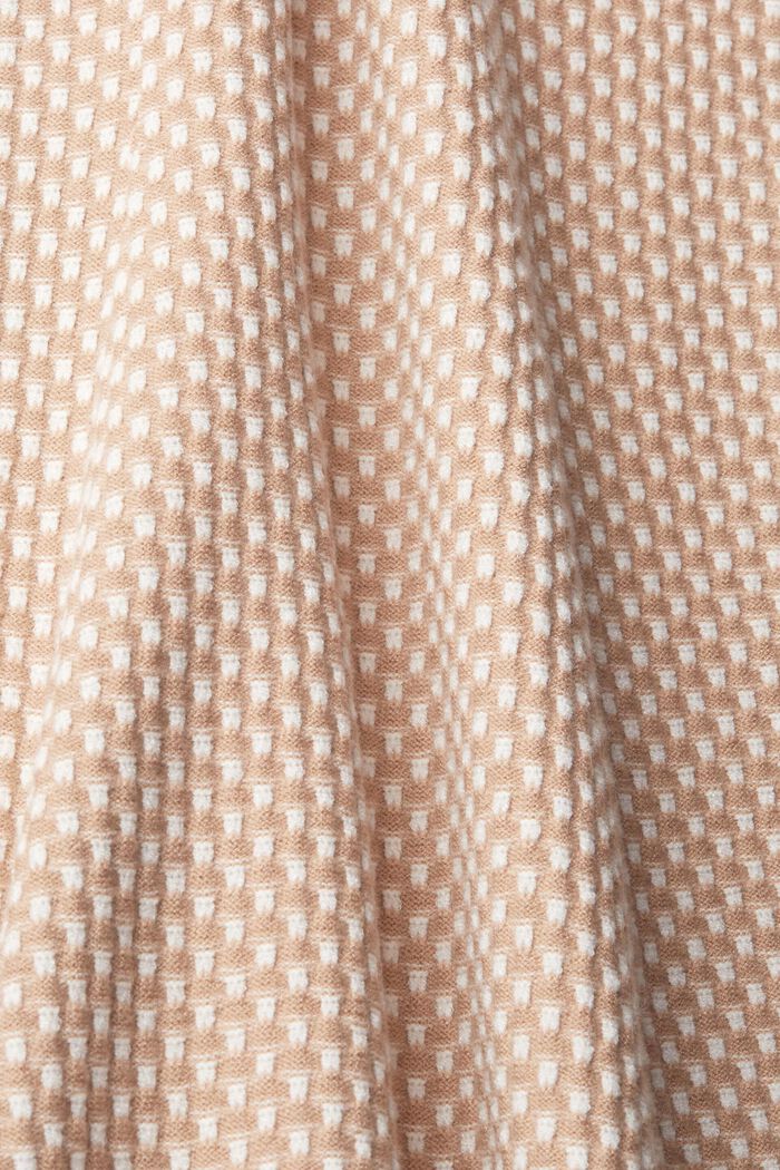 Two-coloured knit jumper, LENZING™ ECOVERO™, LIGHT BEIGE, detail image number 4