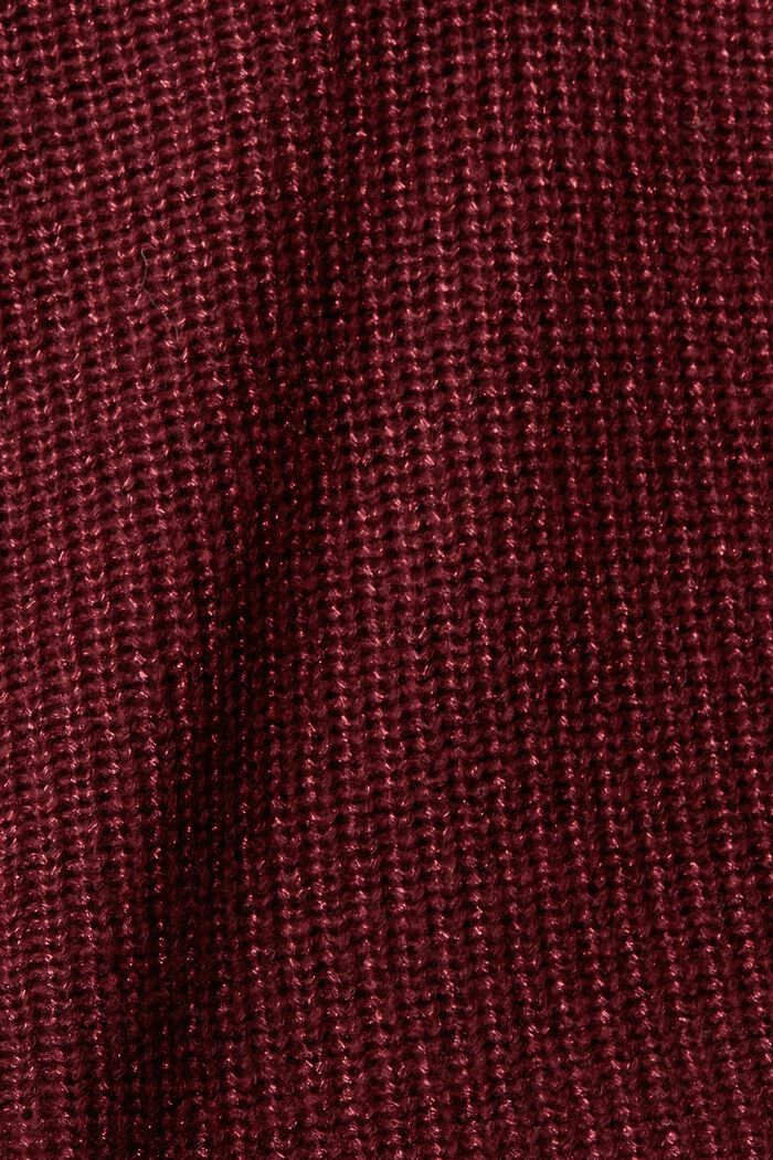 Wool blend jumper, BORDEAUX RED, detail image number 1