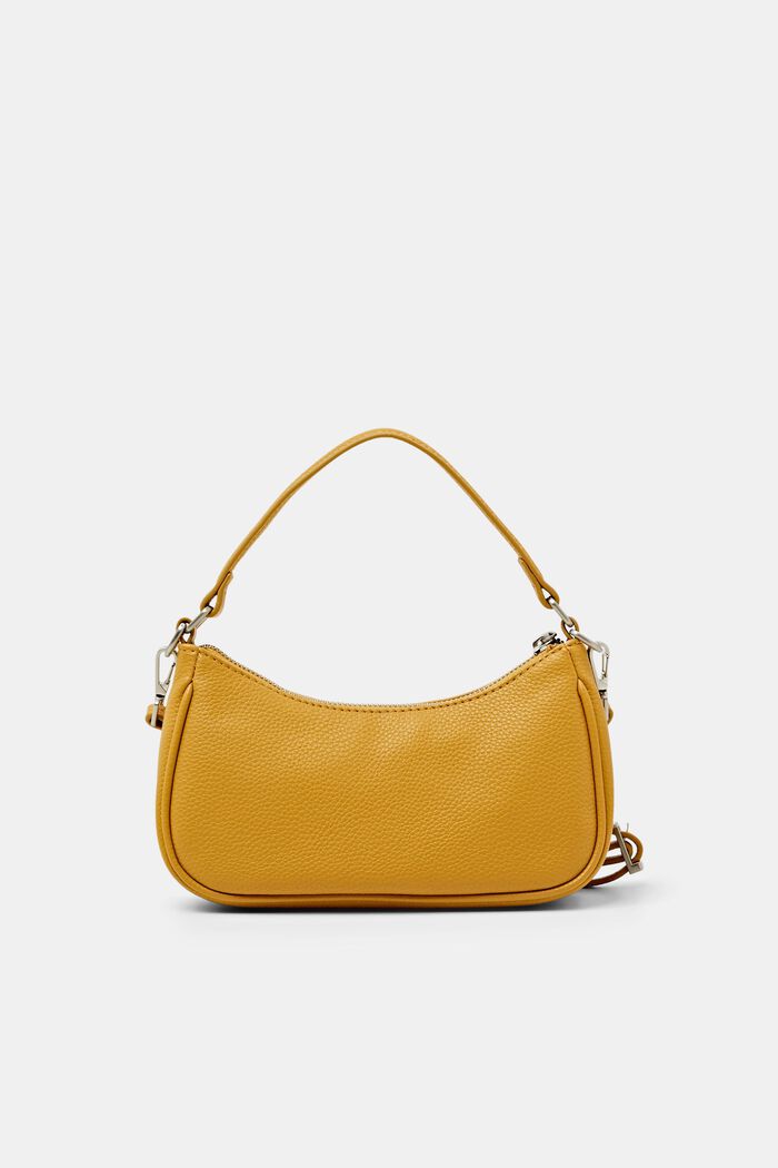 Mini Faux Leather Shoulder Bag, AMBER YELLOW, detail image number 0