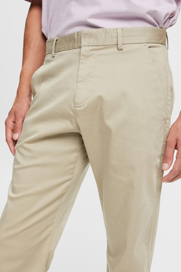 Containing TENCEL™: chinos, BEIGE, detail image number 0