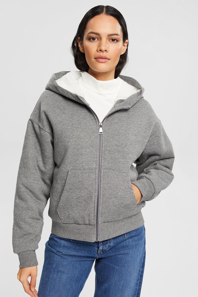 Fleece-lined zip hoody