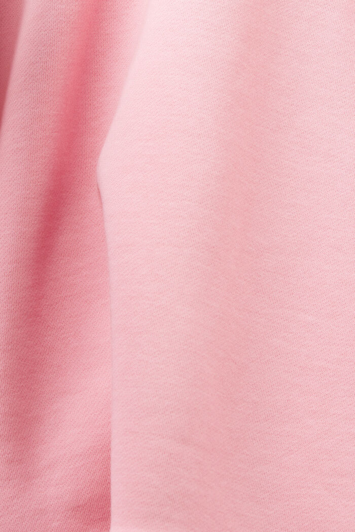 Logo Hooded Cotton Sweatshirt, PINK, detail image number 4