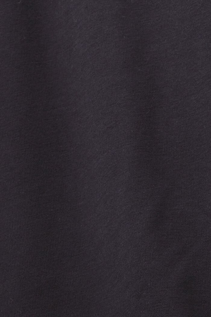 Long-Sleeve Cotton Turtleneck, BLACK, detail image number 6