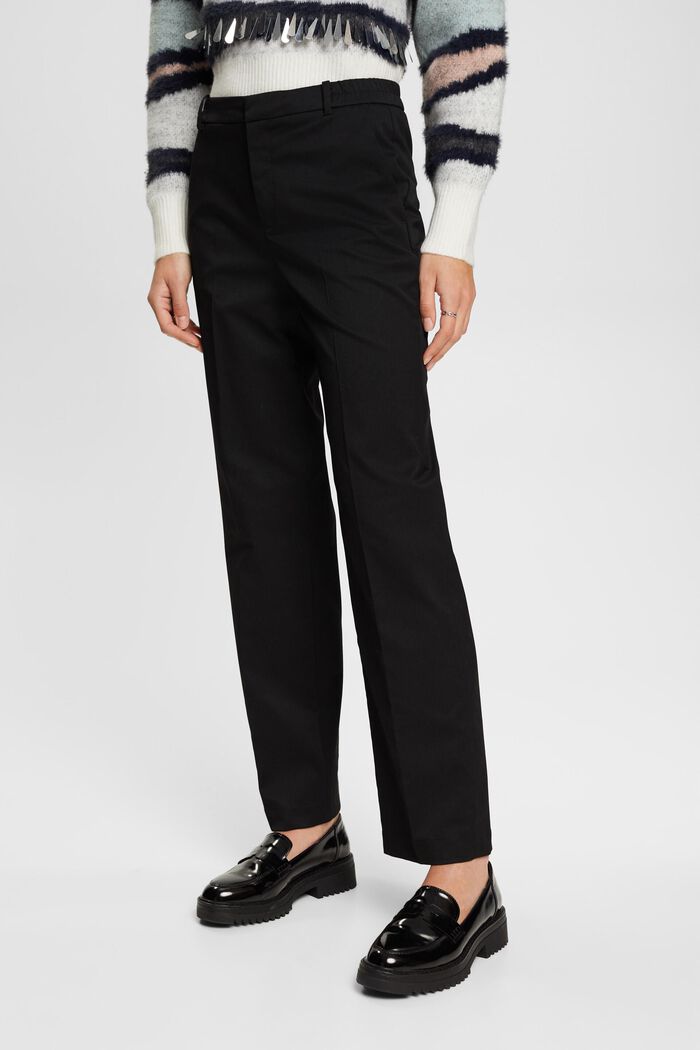 Straight leg trousers, BLACK, detail image number 0