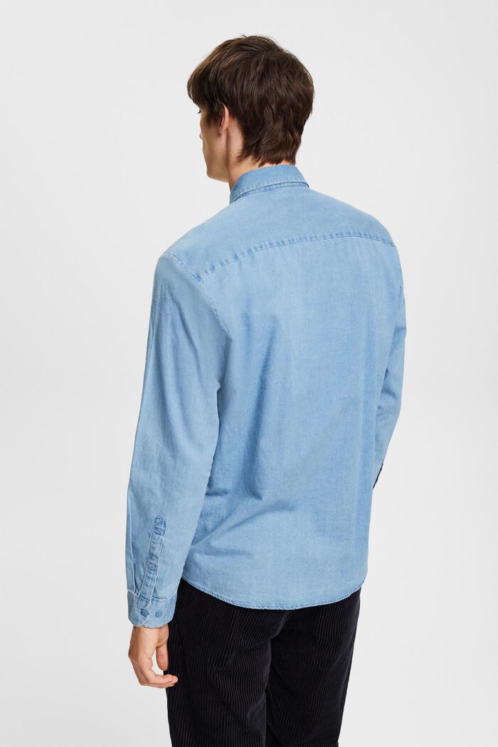 Denim shirt, BLUE BLEACHED, detail image number 5