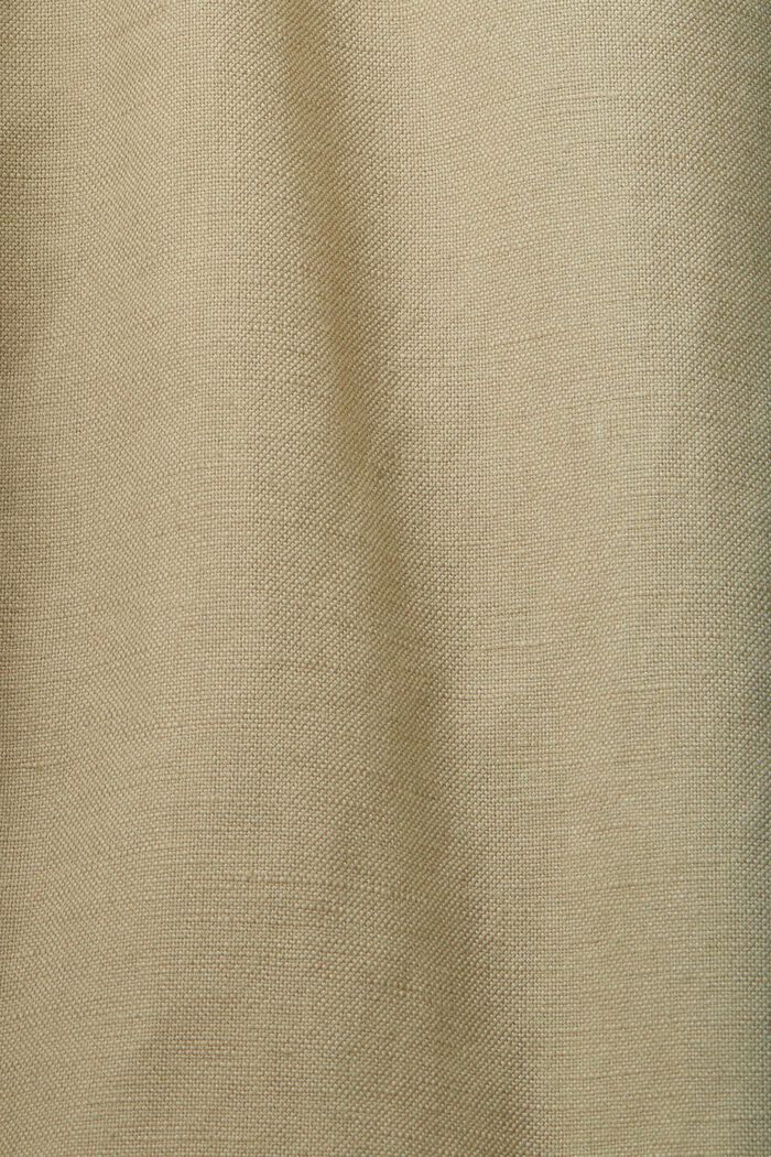 Cotton and linen blended trousers, LIGHT GREEN, detail image number 4
