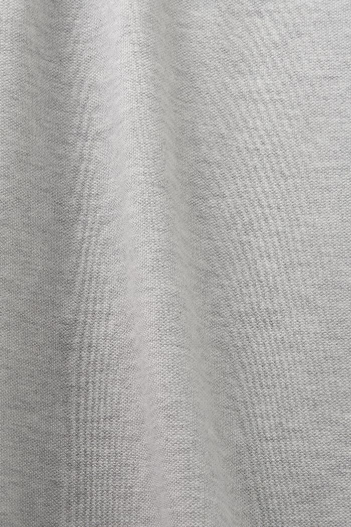 Two-tone piqué polo shirt, LIGHT GREY, detail image number 4
