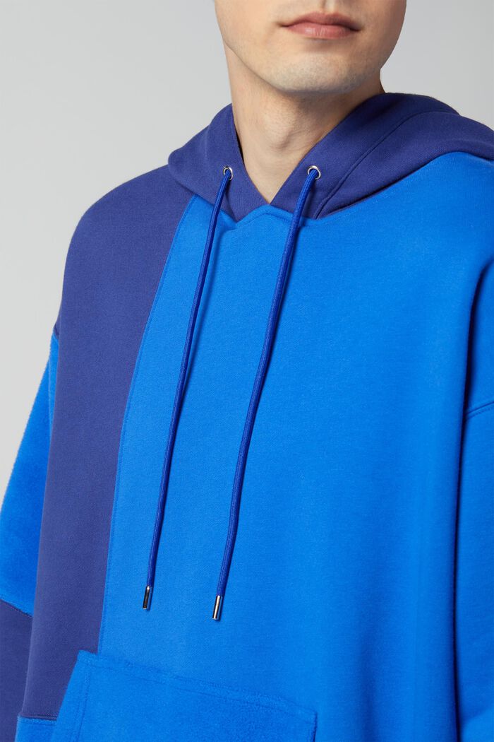 Unisex sweatshirt in a patchwork look, BLUE, detail image number 0