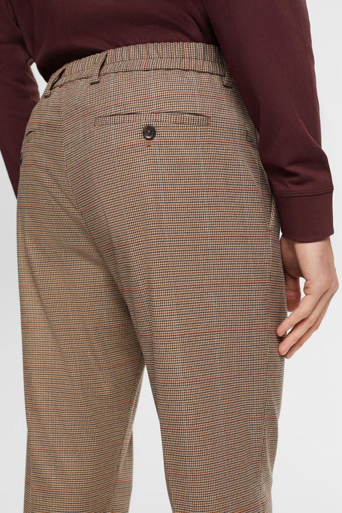 Dogtooth checked trousers, CAMEL, detail image number 2