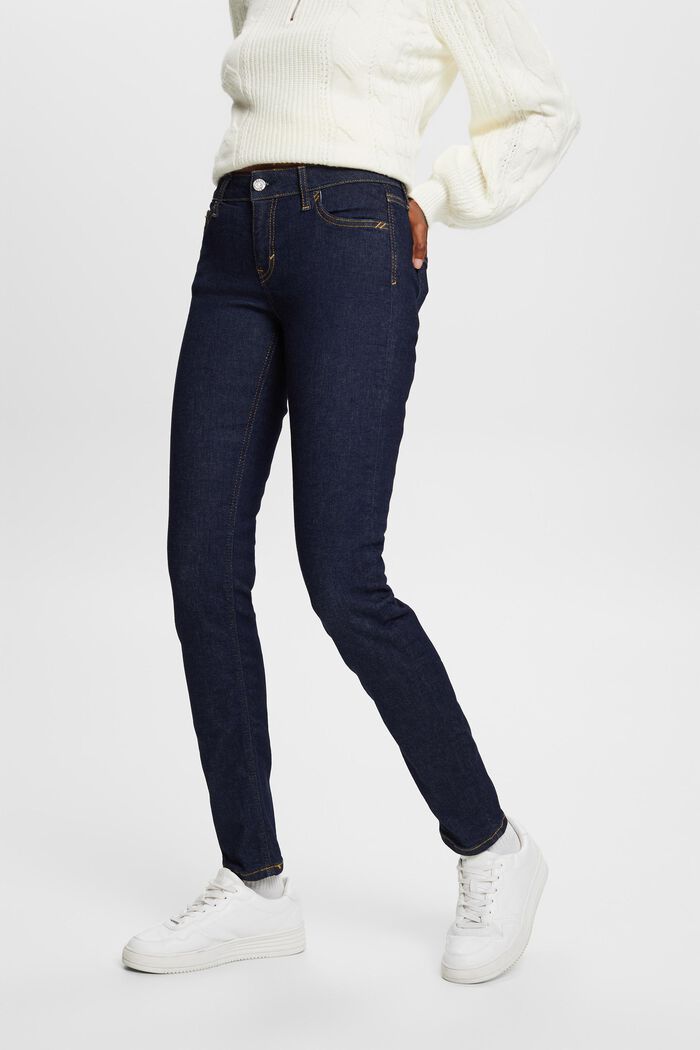 Mid-Rise Slim Jeans, BLUE RINSE, detail image number 0