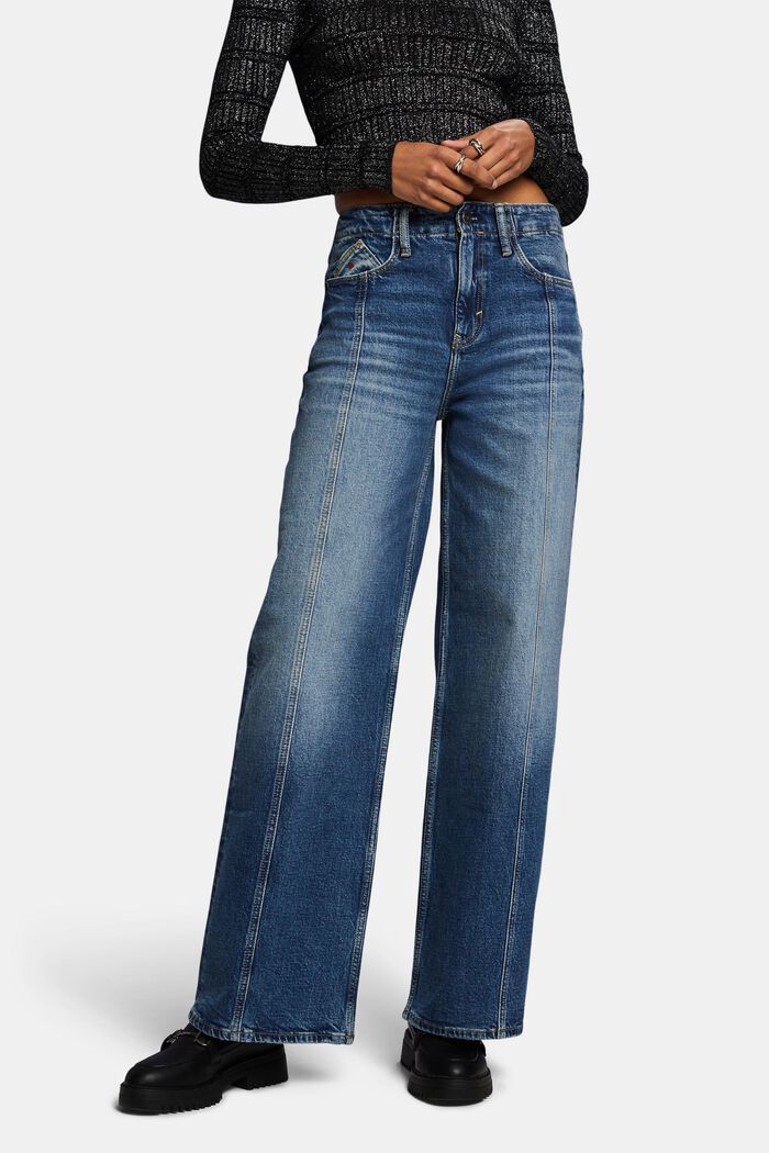 High-Rise Retro Wide Leg Jeans, BLUE MEDIUM WASHED, detail image number 0