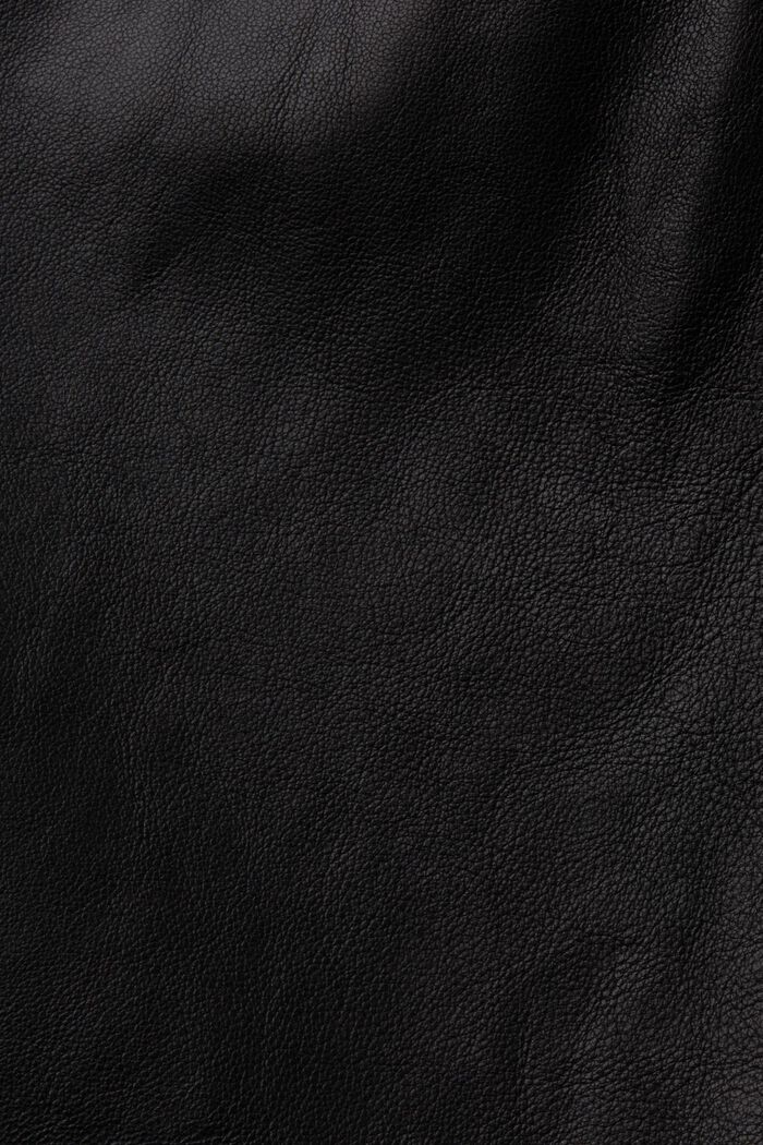Leather Midi Pencil Skirt, BLACK, detail image number 7