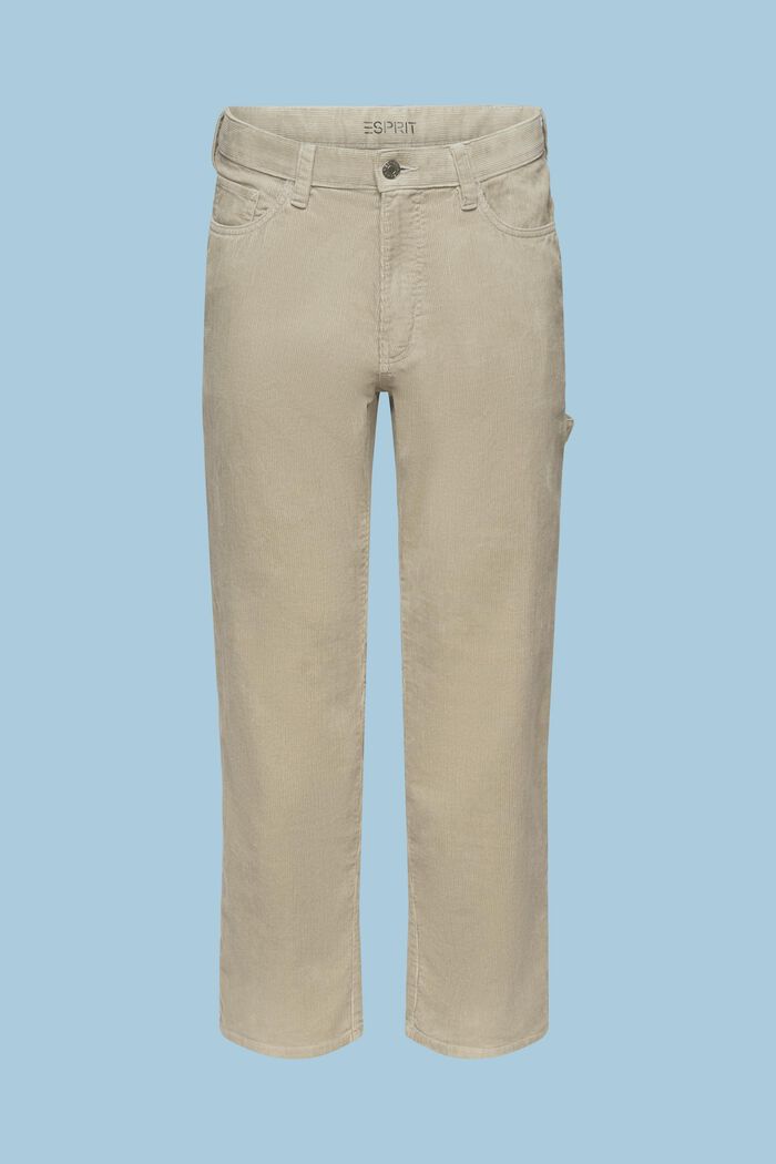 Corduroy Straight Carpenter Pants, PASTEL GREY, detail image number 6