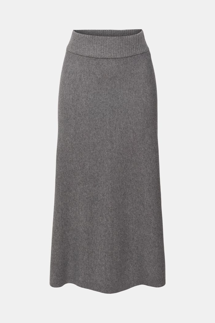 Wool blend skirt, MEDIUM GREY, detail image number 7