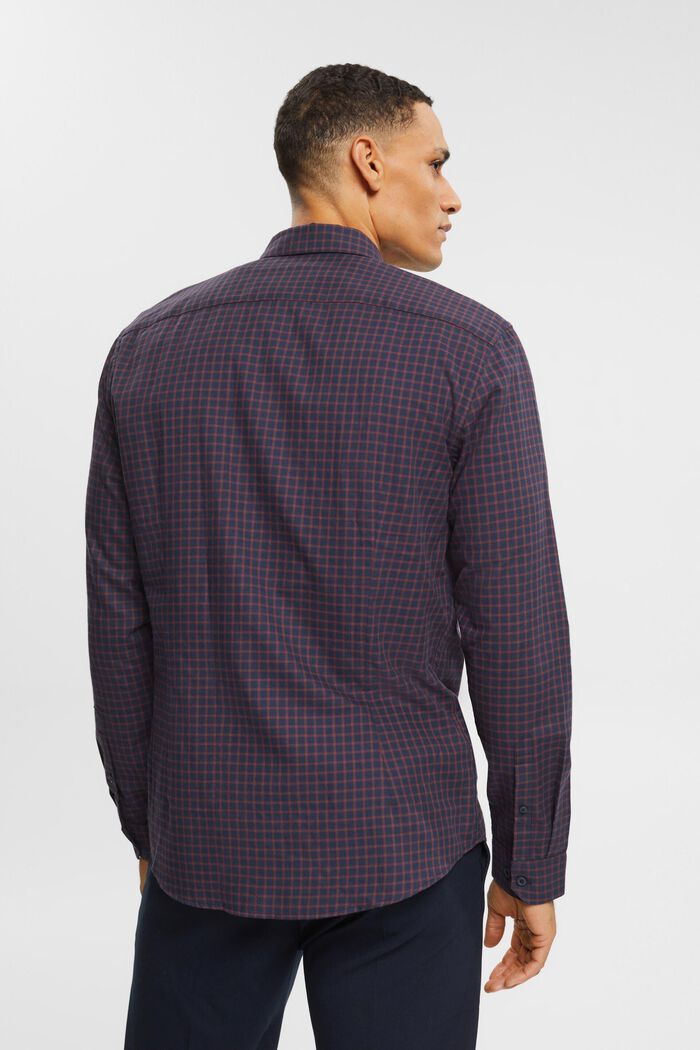 Checked slim fit shirt, NAVY, detail image number 3