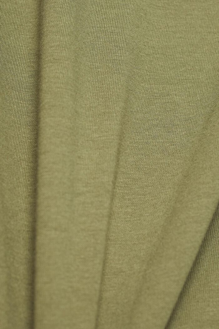 Logo Embroidered Cotton Jersey T-Shirt, OLIVE, detail image number 5