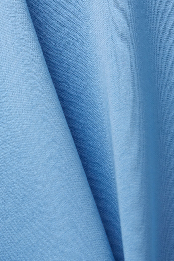 Logo Hooded Cotton Sweatshirt, LIGHT BLUE LAVENDER, detail image number 4