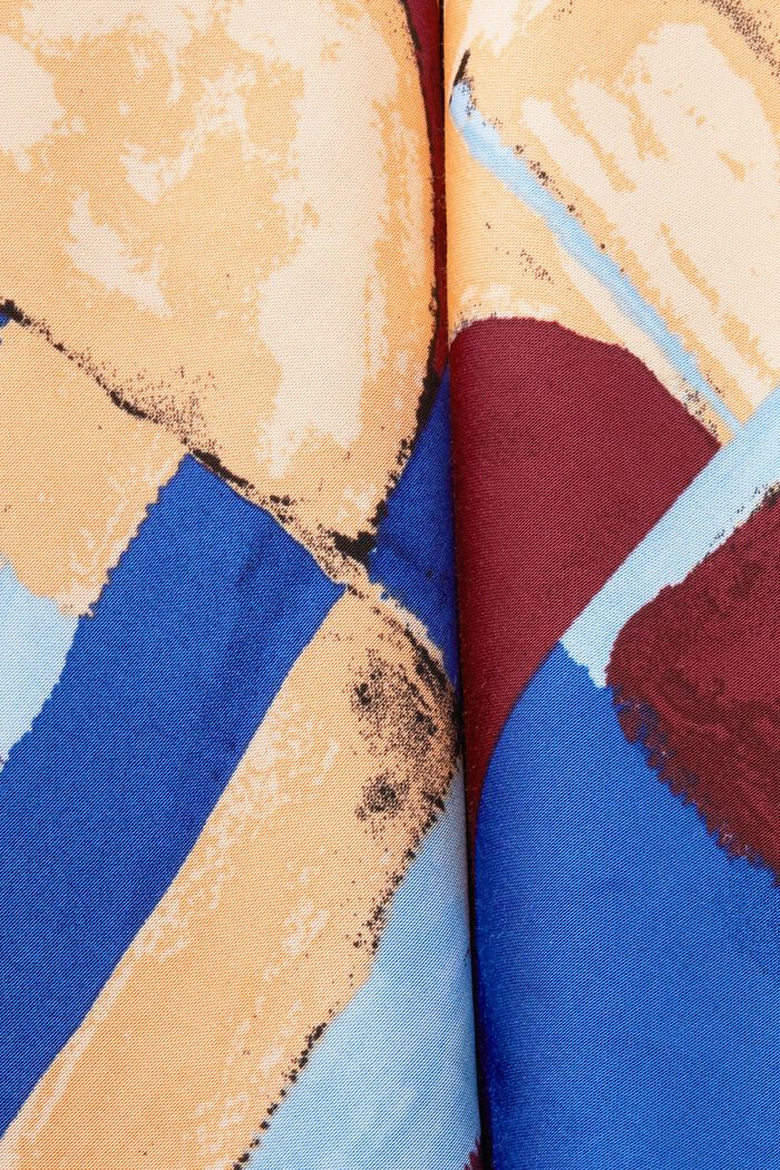 Patterned Satin Midi Skirt, BLUE, detail image number 5