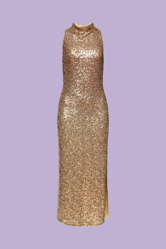 Sequined Maxi Dress, GOLD, detail image number 7