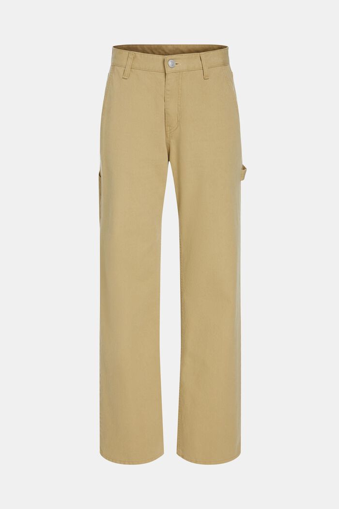 High-rise cargo trousers, Women, BEIGE, detail image number 2