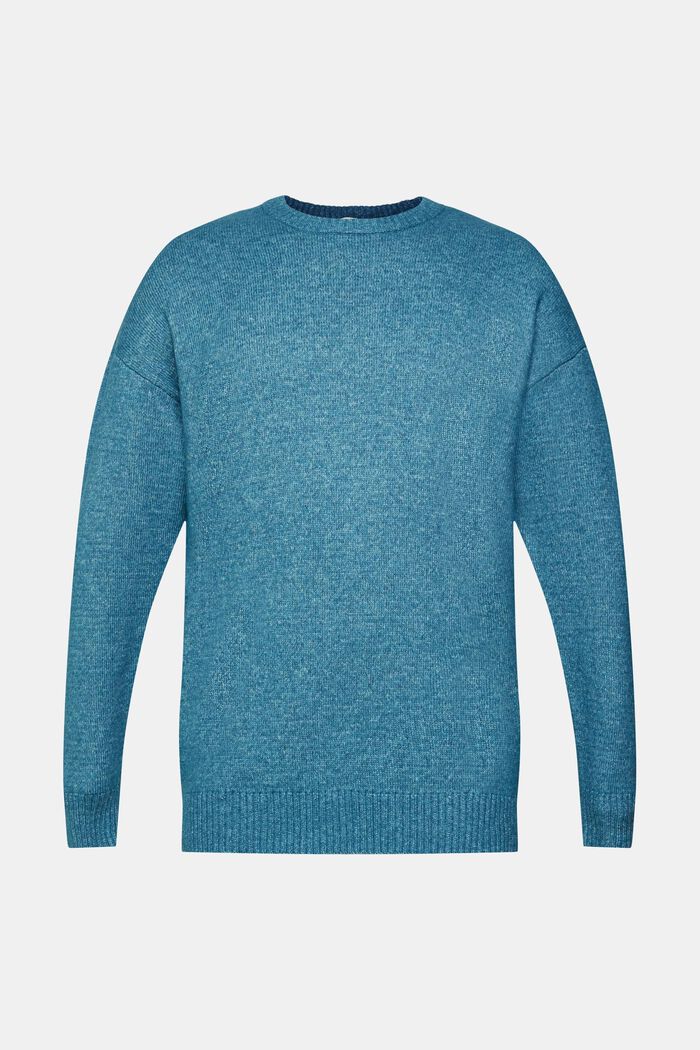Crewneck Sweater, DARK TURQUOISE, detail image number 2