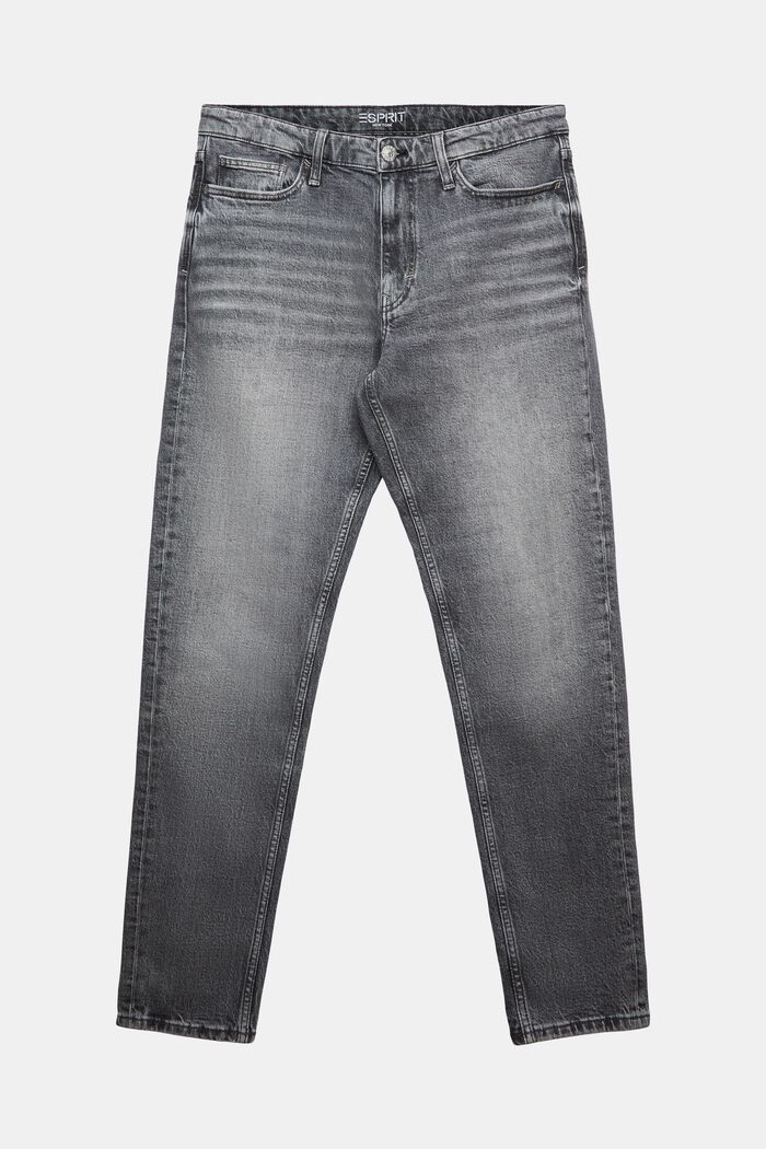 Mid-Rise Regular Tapered Jeans, GREY MEDIUM WASHED, detail image number 7