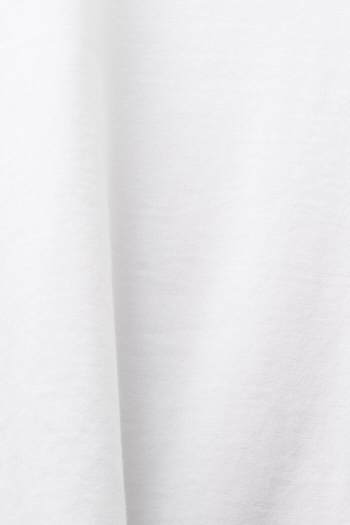 Pima Cotton Crewneck T-Shirt, WHITE, detail image number 5