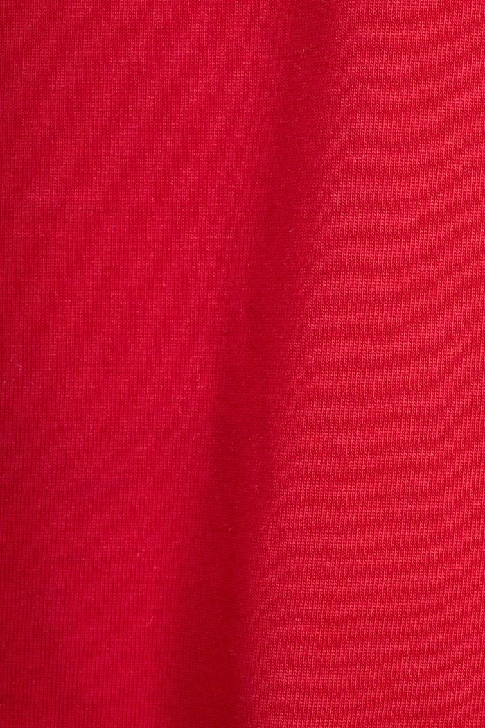 Unisex Logo Cotton Jersey T-Shirt, RED, detail image number 5