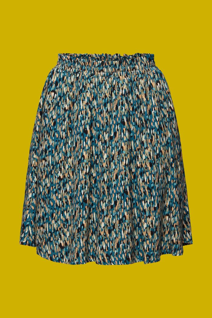 Patterned mini skirt, LENZING™ ECOVERO™, TURQUOISE 4, detail image number 5