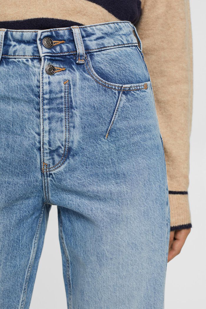 High-Rise Straight Jeans, BLUE LIGHT WASHED, detail image number 0