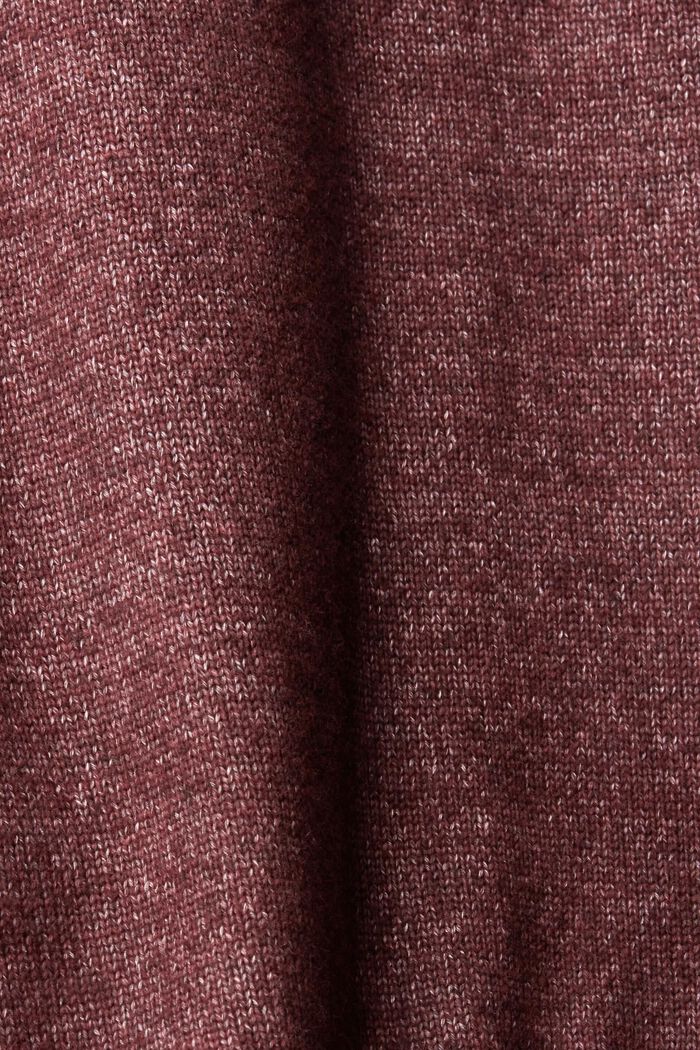 Crewneck Sweater, BORDEAUX RED, detail image number 1