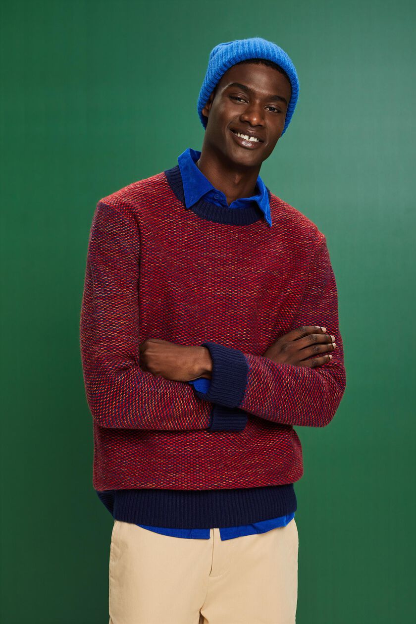 Structured Wool Crewneck Sweater