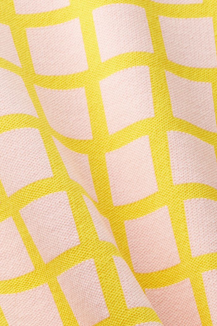 Logo Jacquard Midi Skirt, YELLOW, detail image number 4