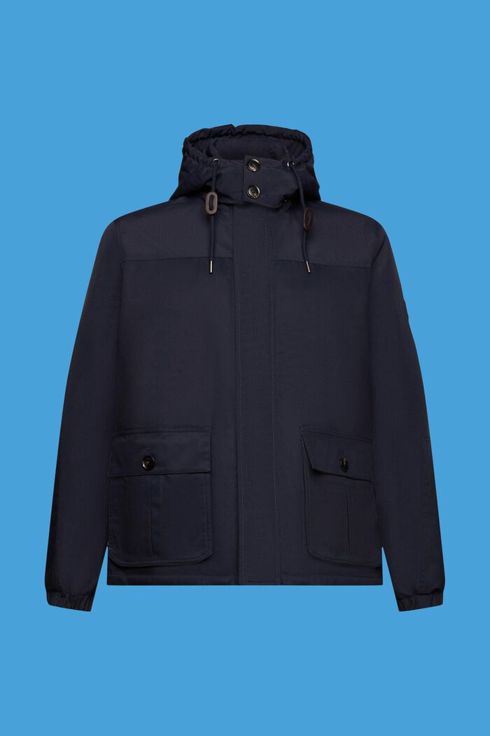 Utility jacket with detachable hood, NAVY, detail image number 7