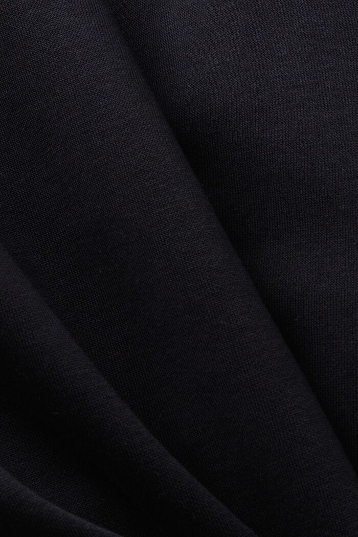 Cotton Blend Pullover Sweatshirt, BLACK, detail image number 5