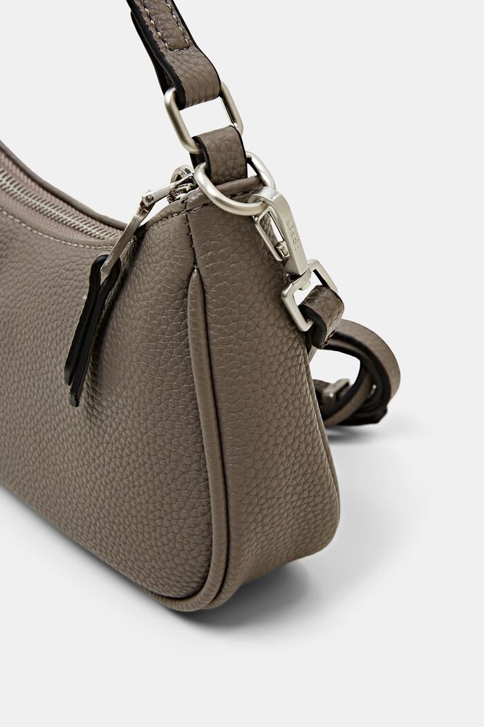 Mini Faux Leather Shoulder Bag, TAUPE, detail image number 1