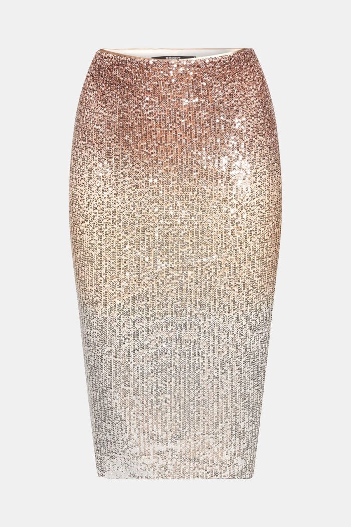 Sequined midi skirt, DUSTY NUDE, detail image number 6