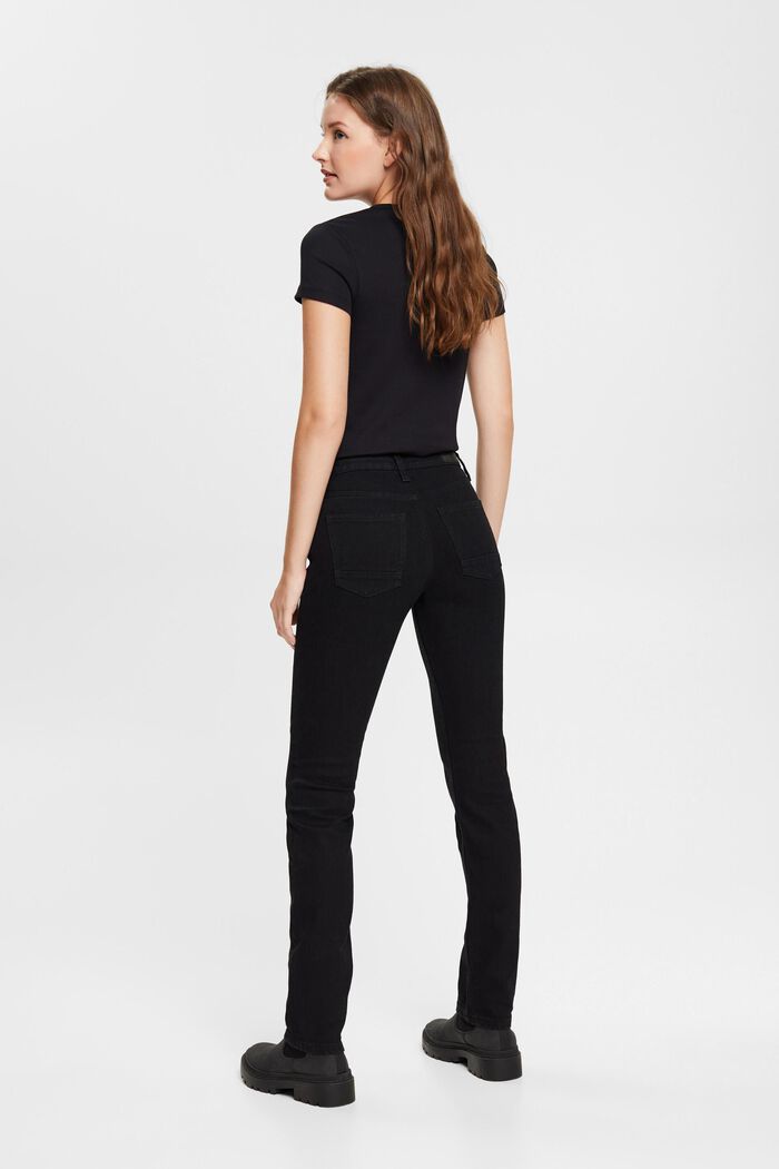 Straight leg stretch jeans, BLACK RINSE, detail image number 3