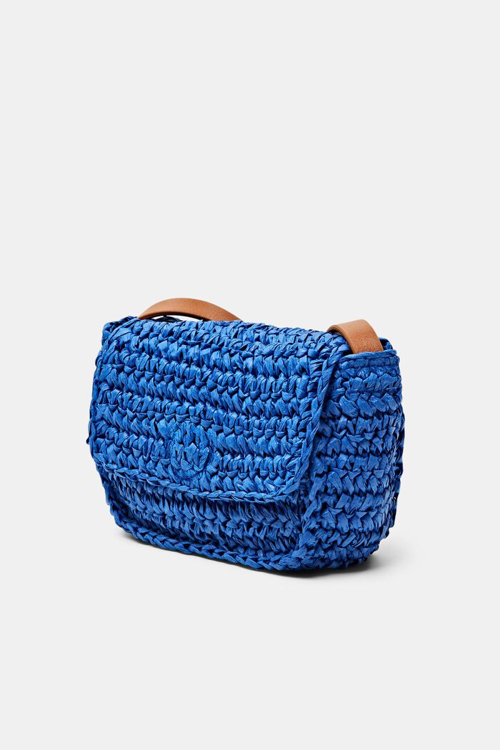 Crochet Flap Shoulder Bag, BRIGHT BLUE, detail image number 2